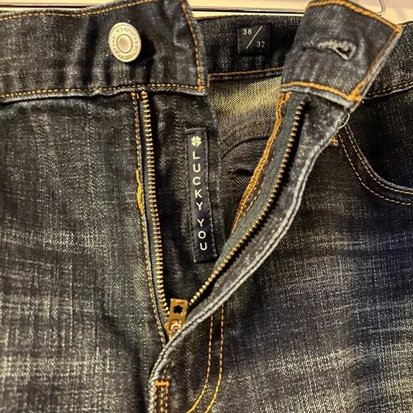 Men's Lucky Black Label Jeans, 329 Classic Straight Darkwash, 38w, 32L - Picture 4 of 5